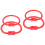 4Pcs Red Plastic Cow Nose Rings Easy Install Smooth Cattle Accessories 6