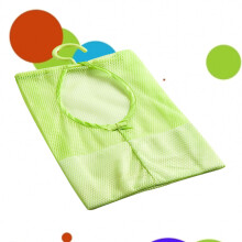 3Pcs Home Use Green Mesh Clothespin Bag with Hanger for Easy Hanging
