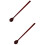 2Pcs Wood Drum Mallets Brown Temple Block Sticks for Percussion Use 4