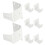 16Pcs Iron Window Blind Brackets White Versatile Curtain Hardware 1
