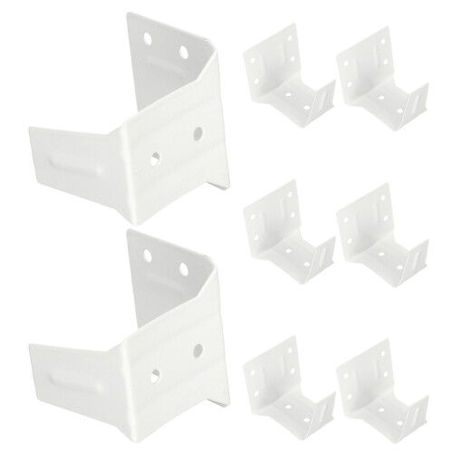 16Pcs Iron Window Blind Brackets White Versatile Curtain Hardware