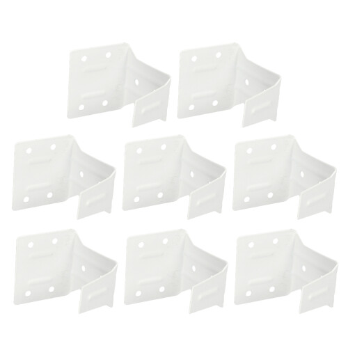 16Pcs Iron Window Blind Brackets White Versatile Curtain Hardware 1