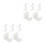 16Pcs Iron Window Blind Brackets White Versatile Curtain Hardware 5