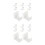 16Pcs Iron Window Blind Brackets White Versatile Curtain Hardware 6