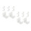 16Pcs Iron Window Blind Brackets White Versatile Curtain Hardware 7