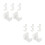 16Pcs Iron Window Blind Brackets White Versatile Curtain Hardware 9