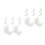 16Pcs Iron Window Blind Brackets White Versatile Curtain Hardware 4