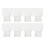 16Pcs Iron Window Blind Brackets White Versatile Curtain Hardware 3
