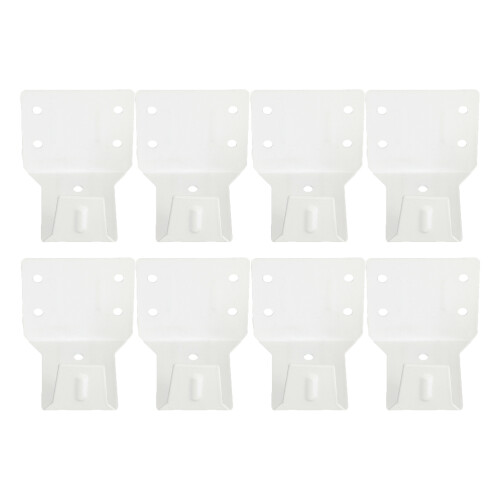 16Pcs Iron Window Blind Brackets White Versatile Curtain Hardware 2