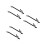 6Pcs Black Window Security Lock Hardware Casement Stay Adjustable 7