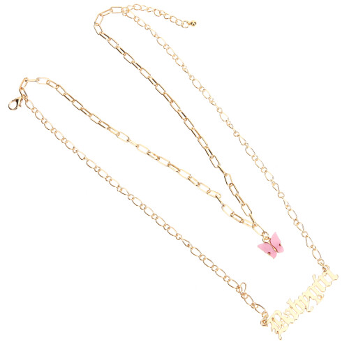 3Pz Collane Layered Per Ragazze Collana Farfalla