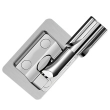 4Pz Staffa Doccia Regolabile Argento ABS Adesiva Per Bagno Senza