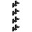 4Pairs ABS Black Bow Stand Wall Mount Adhesive Bow Storage Holder 10