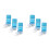 6Pcs Sky-Blue Hamster Dispenser Easy Refill Food Automatic Feeder 8