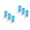 6Pcs Sky-Blue Hamster Dispenser Easy Refill Food Automatic Feeder 10