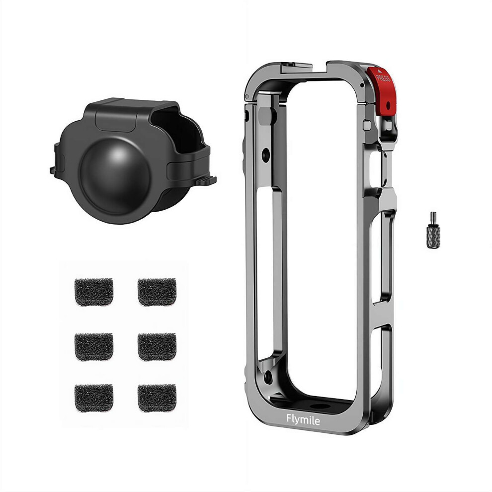 Camera Cage For Insta360 X5 Aluminum Alloy Metal Frame Protective Case Multifunctional Expansion 9412369345592
