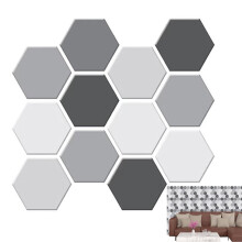 Wall tile stickers, 10 sheets selfadhesive decals, 3D tape, hexagon peel and stick tile, 40.5x40.7cm