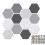Selfadhesive wall tiles, 10 sheets, 3D vanity, hexagonal, 30 x 29 cm 1