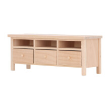 Miniaturä birken tv-Schrank Modell für 1/12 Puppenhaus, 14,9x5,8x4,8 cm