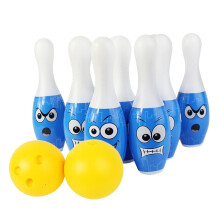 Kids Bowling Set with Lightweight Plastic Pins and Balls for Indoor Outdoor Educational Play