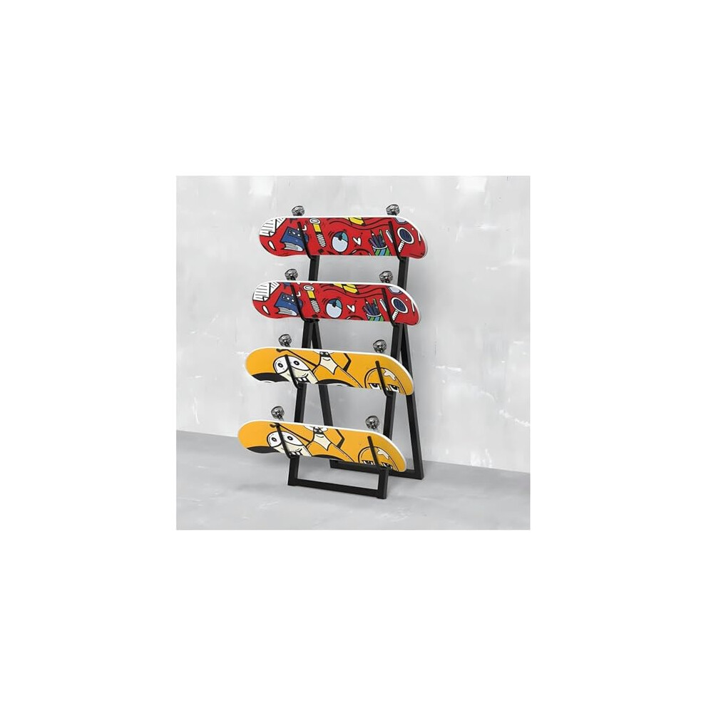 Snowboard Storage Rack 47 Layer Floor Longboard Metal 30X30x89 Cm Skis Parking Rack Deck Garage Black 9412369346100