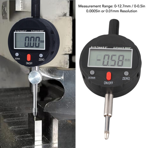 Digital Electronic Indicator Dial Gauge IP54 0-12.7mm Range 0.01mm Precision 2