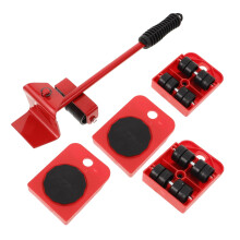 1 Set Moving Roller Tool for Heavy Furniture Transporter Plastic Red