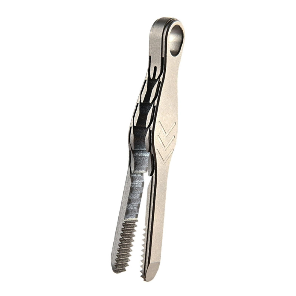 Titanium Alloy Eyebrow Tweezers 58mm UltraLightweight Keychain Design for Outdoor Use