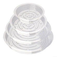 1024pcs Clear Plastic Plant Saucers 6 Inch Water Catching Trays for Indoor and Outdoor Use