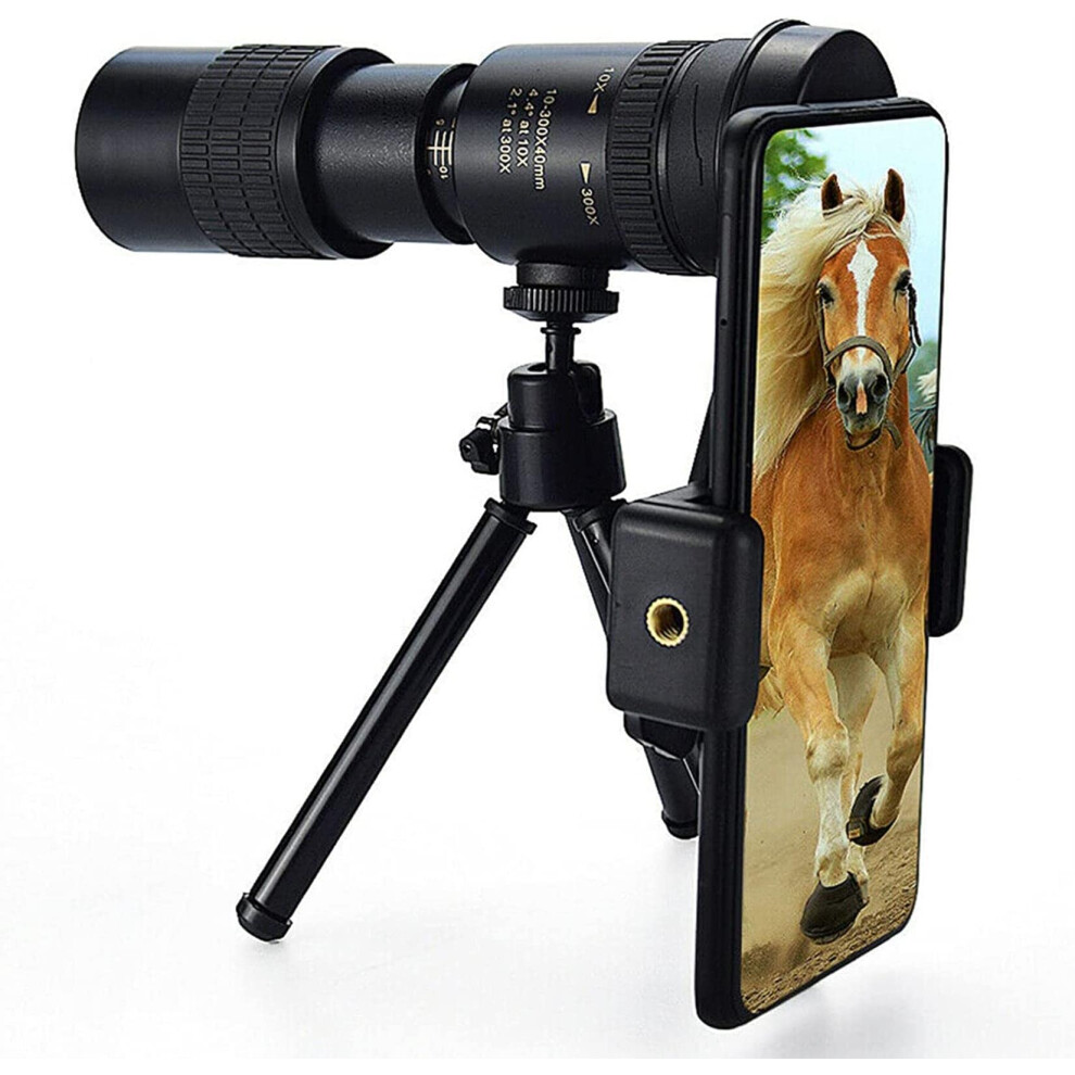 10300X40mm Super Telephoto Zoom Monocular Rifle Scope With Tripod 9412369346773