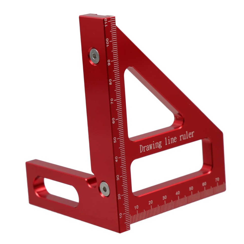 90Degree Aluminum Alloy Multifunction Ruler Triangle Measuring Tool For Woodworking Lightweight Portable Angle Gauge 9412369346742