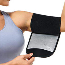 Sauna Arm Shaping Belt, 2 Pieces, Slimming Body Shaper, Fat Burning Belts, Sweat Sleeves Trimmer, Silver
