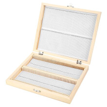Slide Wooden Box with Lock Storage for Laboratory Glass Prepared Storage Tools for Slides Ref: 5946
