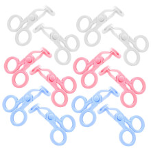 12pcs Lens Applicator and Remover Tool Set for Eyelid Lifting - White Pink Blue Easy to Use for Daily Makeup Application