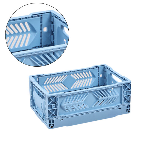 Functional Storage Basket Creative Foldable Storage Box-Blue