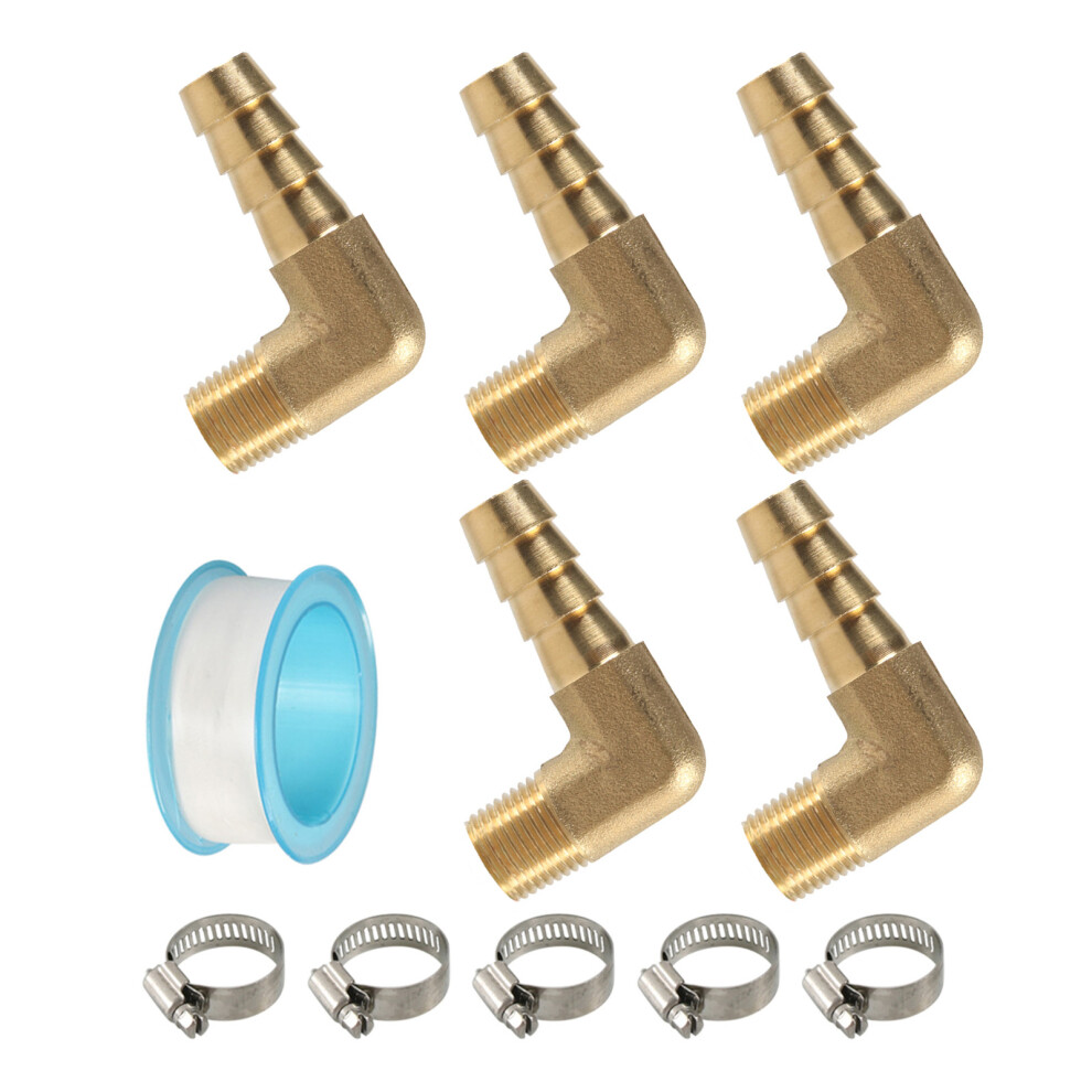 Brass Barb Hoses Fitting With Clamps Splicer Fitting-Style A 7627000741585