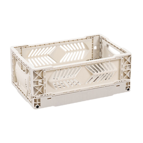 Plastic Foldable Items Container Practical Storage Basket-grey