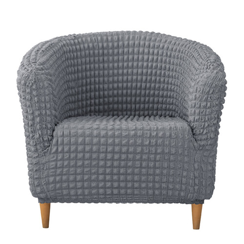 Seersuckers-Sofa-Schonbezug, Stretch-Couchbezug, dicker-Grau