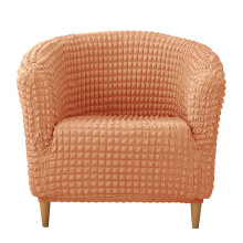 Sofabezug für Esszimmersofa, Seersuckers, strukturierte-Orange