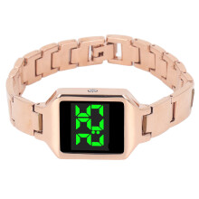 Vintage Retro Digitaluhr, Edelstahl, LED-Anzeige, modisch, multifunktional, Sportuhr, wasserdicht, luxuriös, Unisex