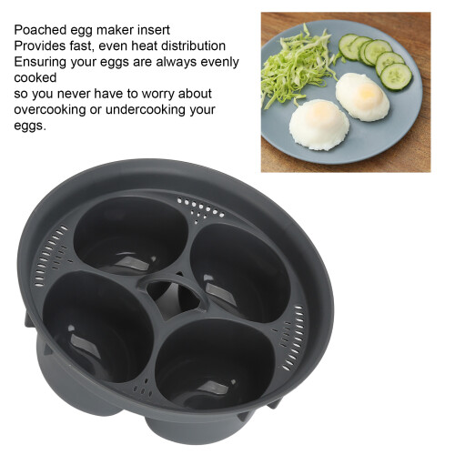 Nonstick 4 Egg Poacher Insert, Even Heat Distribution, Safe PP Material 2