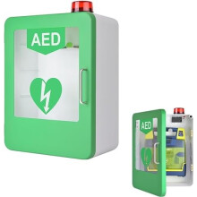 Wallmounted AED Defibrillator Storage Cabinet With Alarm, Adjustable Plastic First Aid Box For Home  Office Use