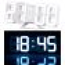 Temperature Display Alarm Clock, Modern Aesthetic Design 3D LED Digital Desk Or Wall Clock, Adjustable Brightness, Night Light Function for Bedroom, L
