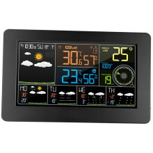 Smart Digital Weather Clock for Indoor Outdoor Use, Bluetooth Color Forecast Station with App Control, Weather Station Supports Sunrise and Sunset Tim