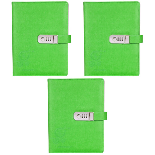 3Stk Notizbuch Light Green Mit Passwort Diary Journal Für Notizen 2