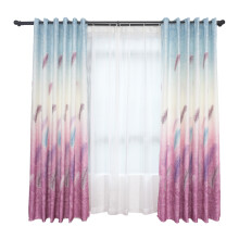 Window Blackout Curtains UV Protection Noise Reduction Modern Printed Design for Bedroom Living Room Office, Elegant Style Eco-Friendly Fabric Set of