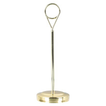 2Ud Soporte Simple Dorado Para Cartas De Acero Inoxidable Hotel