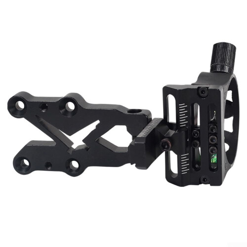 5 Pin Compound Bow Sight with Customizable Pin Spacing, Adjustable Brightness, Durable Construction, and Versatile Compatibility