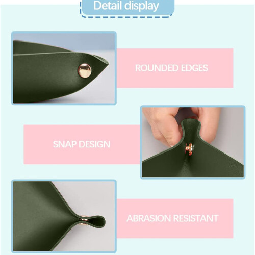 Foldable Portable Design, Practical Storage Tool For EDC Essentials, Artificial Leather, Easy To Carry, Quality Guarantee, Stylish Small Tray 2