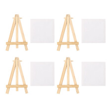 Sturdy Pinewood Mini Easels, Display Paintings Matted Artwork